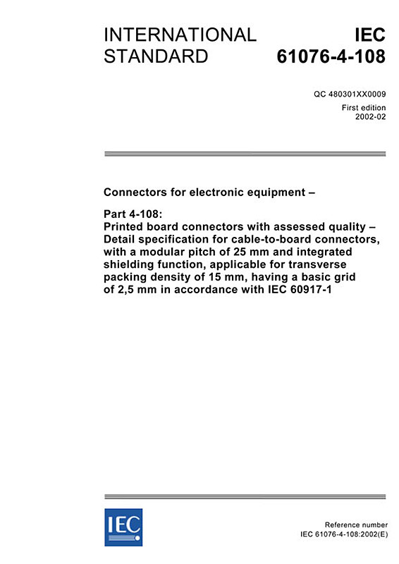 Cover IEC 61076-4-108:2002